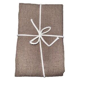 Pottery Barn Belgian Linen Standard Pillow Sham Taupe Neutral Textured 26x20